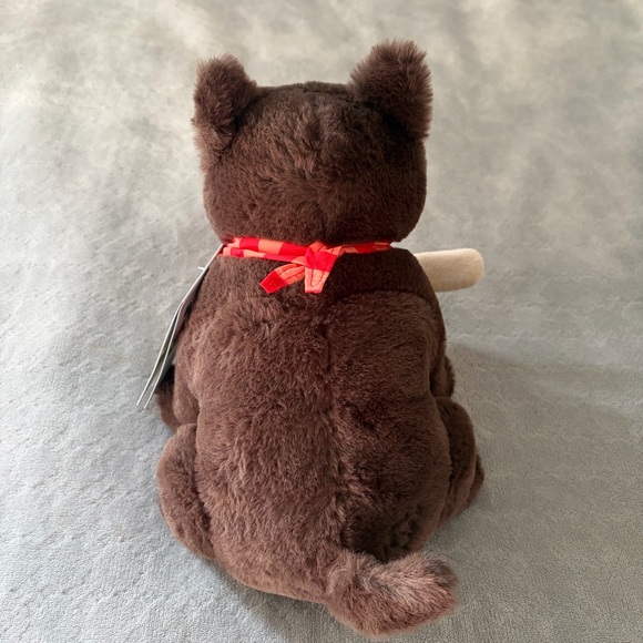 Brown Stuffed Animal with Hot Dog Plush - Picture 3 of 7